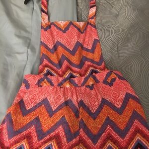 Women multi colored mini jumpsuit